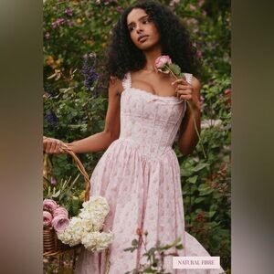 House of CB Pink Floral Lace Dress